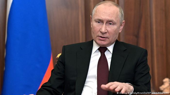 战争开始前不久:俄罗斯总统普京在电视讲话中向全国发表讲话(2022年2月21日)