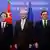 Nga samiti BE-Kinë në Bruksel -Wen Jiabao, José Manuel Barroso dhe Herman Van Rompuy.