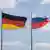 Banderas de Alemania y de Rusia.