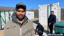 Indian migrants at Serbia's Kikinda camp