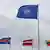 Знамената на НАТО и страните членки в Брюксел