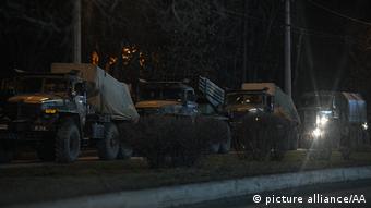 Российские системы залпового огня ночью прибыли в Донецк