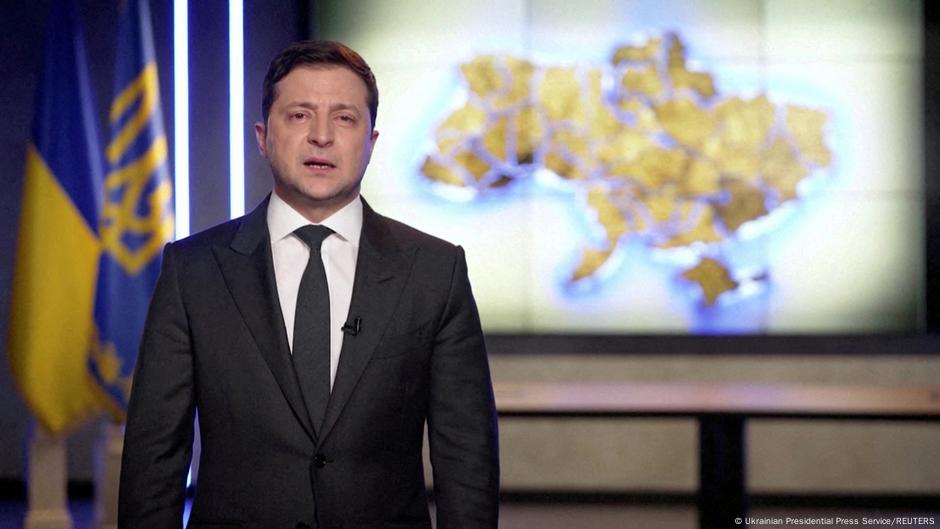 Ukraine | Ansprache Präsident Wolodymyr Selenskyj nach Ankündigung der russischen Militäroperation