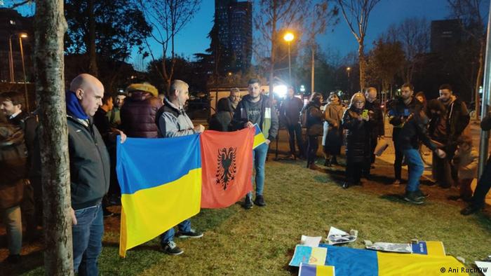 Albanien | Ukraine Proteste in Tirana