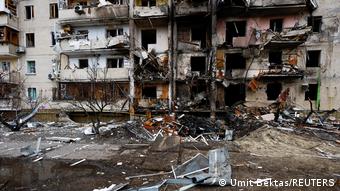 Ukraine - Zerstörung in Kiew nach Angriff von Russland