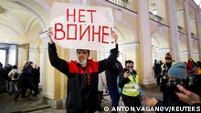 Anti-Kriegs-Proteste in russischen Städten