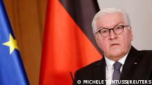 German President Frank-Walter Steinmeier gives a statement on Ukraine, after Russia launched a massive military operation against Ukraine, in Berlin, Germany, February 25, 2022. REUTERS/Michele Tantussi