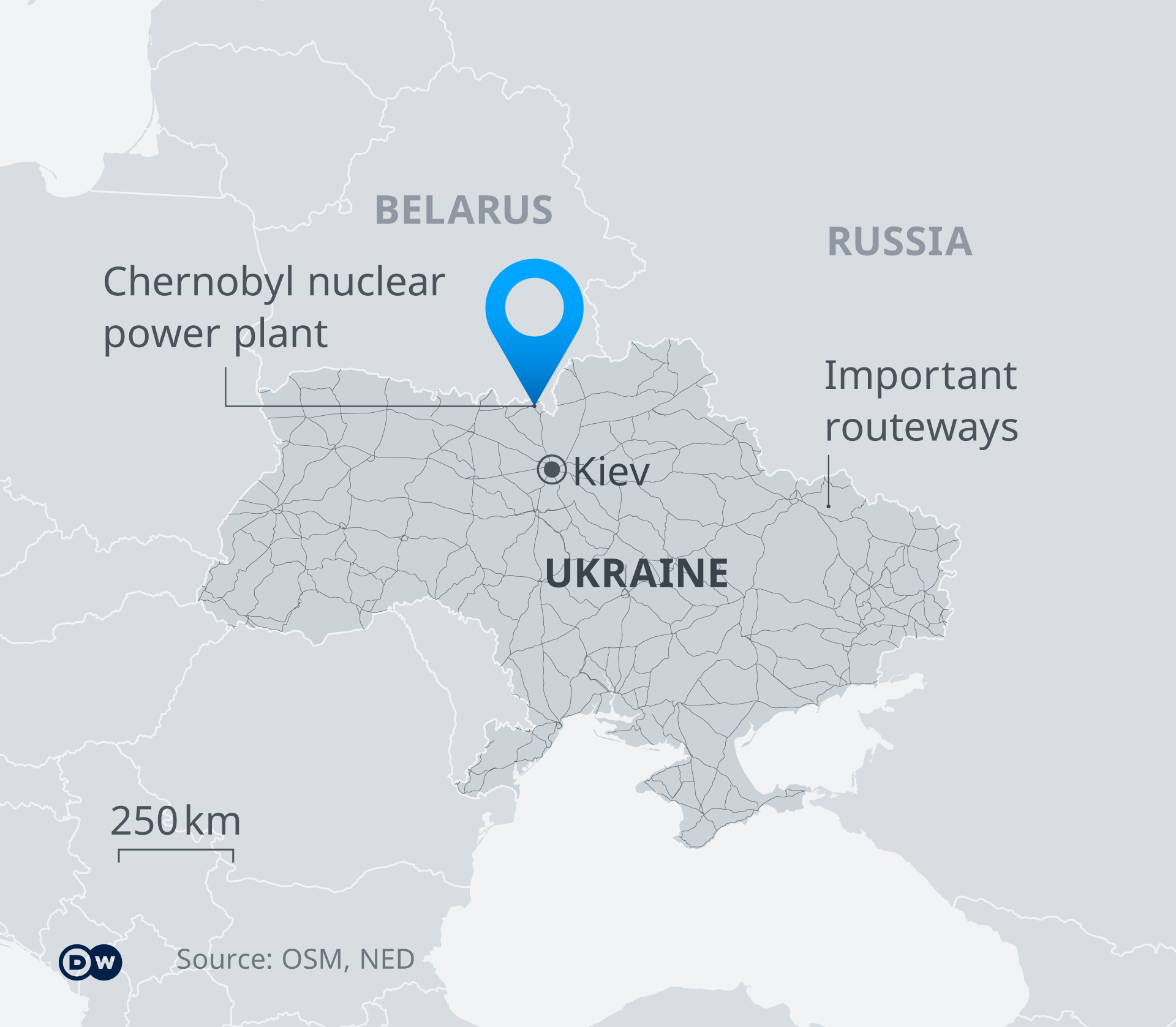 Carte de localisation de Tchernobyl