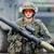 A solider holds a Panzerfaust 3 by Dynamit Nobel Defence in his hands in the context of the informative educational practice 'Land operations 2016' in the military training area near Munster, Germany