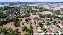 Western suburbs of Brisbane are seen flooded on March 01, 2022 in Brisbane, Australia.