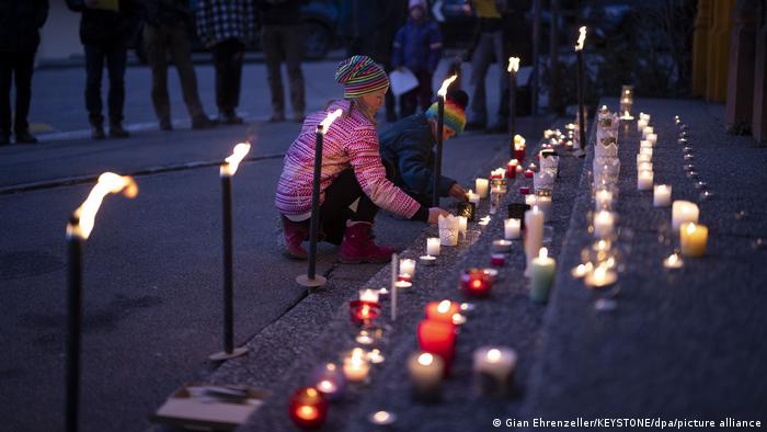 Schweiz St. Gallen | Kinder Kerzen für Frieden