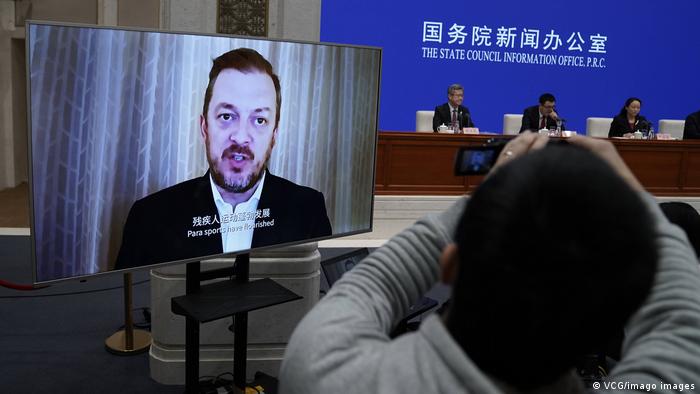 China Peking | Andrew Parsons Präsident des Internationalen Paralympischen Komitee