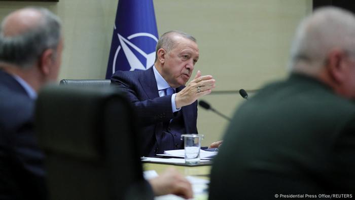 Türkei Istanbul | Präsident Erdogan bei virtuellem NATO Treffen 
