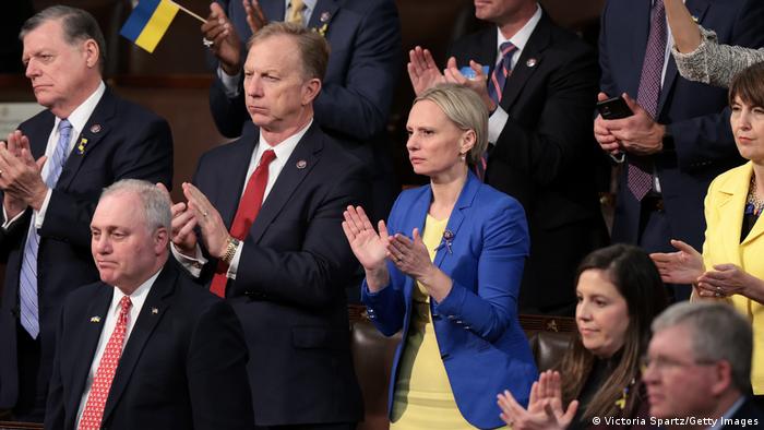 A standing ovation at the Capitol in Washington as Biden makes his first State of the Union speech
