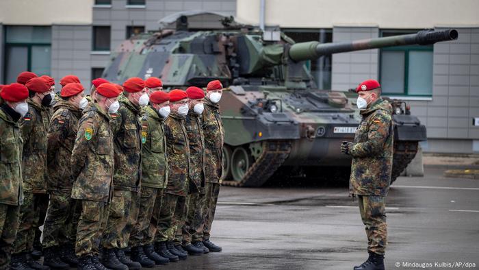 Bundeswehr soldiers, part of the NATO unit in Lithuania