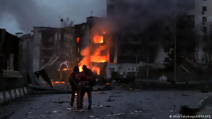 Ukraine Krise Explosion in Borodyanka 