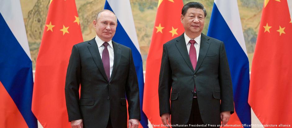 Vladimir Putin e Xi Jinping em seu última encontro em Pequim, em 4 de fevereiro, pouco antes do início da guerra na Ucrânia