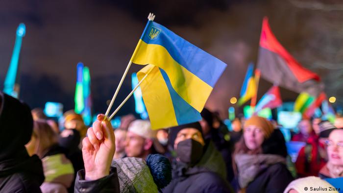 Lituani - Manifestim solidariteti me Ukrainën në Vilnius