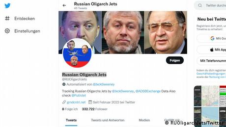 Los perfiles @RUOligarchJets (foto) y @Putinjet ya suman en conjunto más de 330.000 seguidores. 