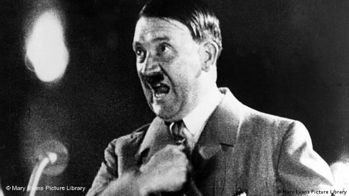 Adolf Hitler giving a speech