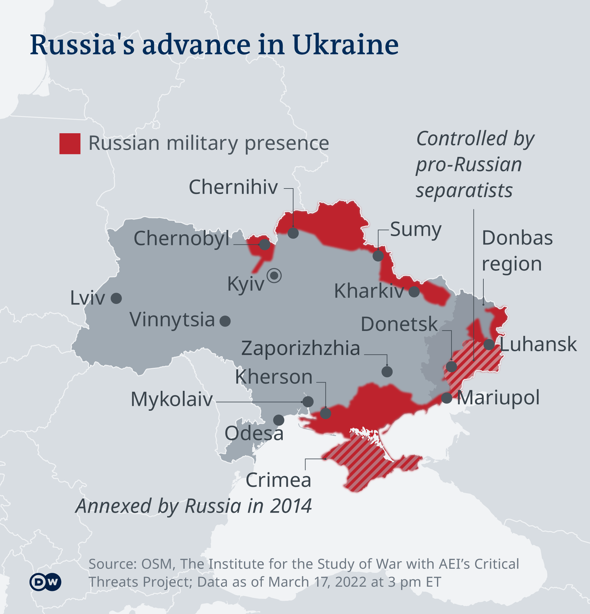 Russia's invasion of Ukraine in 7 graphics – DW – 03/03/2022