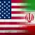 Nationalflagge USA und Iran