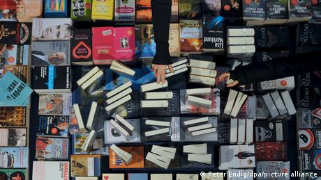 A book variety on a table