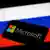 Лого Microsoft на тлі прапора РФ