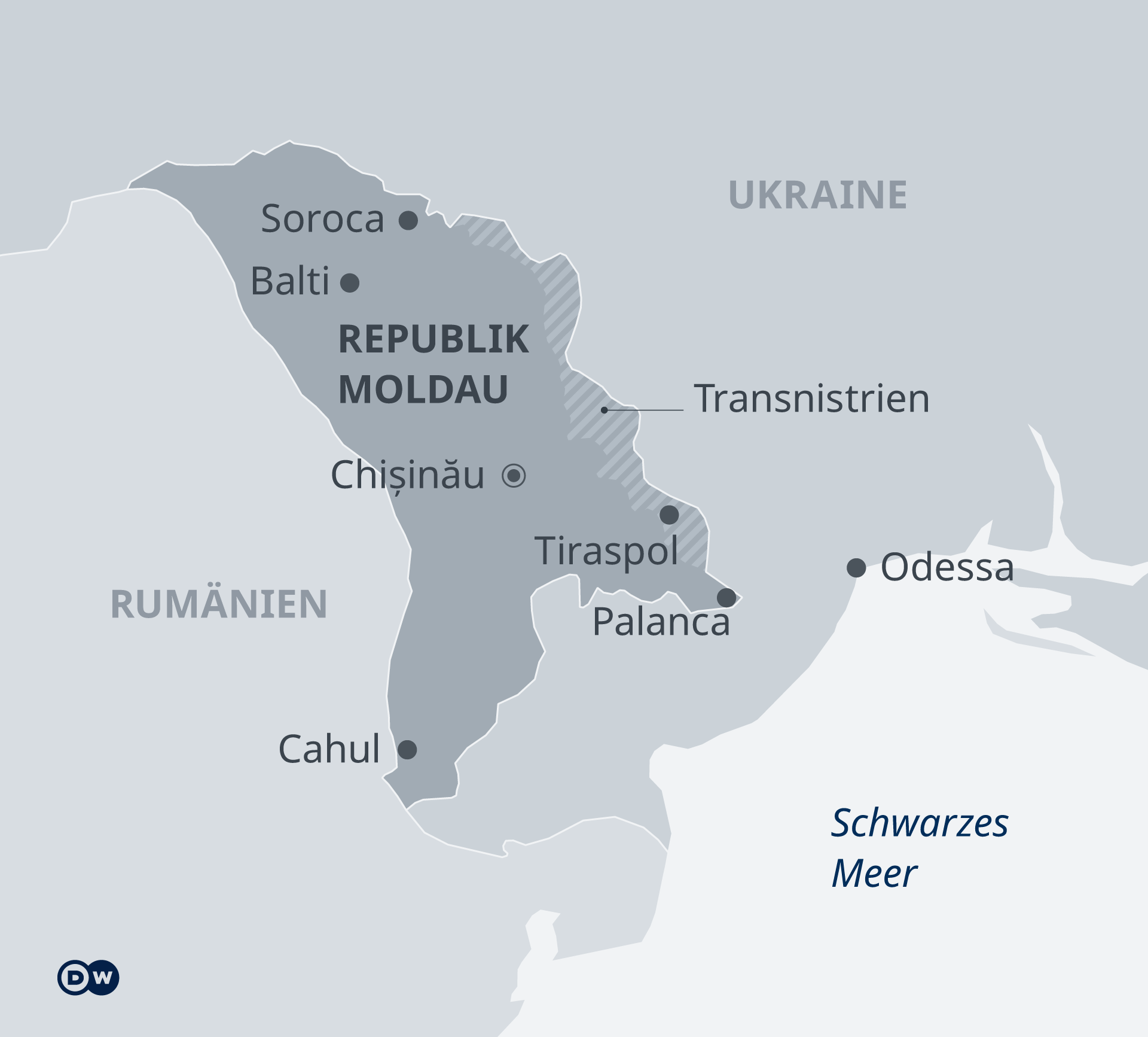 Infografik Karte Republik Moldau DE