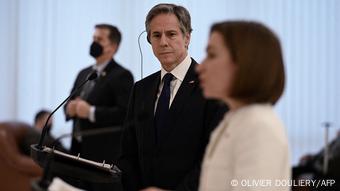 Moldawien Präsidentin Maia Sandu mit US-Außenminister Blinken