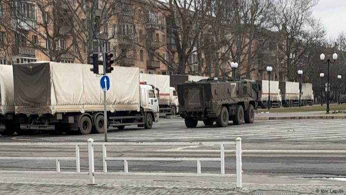Kamion me ndihma humanitare ruse në Kherson, 04.03.2022