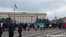 05.03.22, Kherson, Ukraine+++citizens of Kherson, regional center in south Ukraine areprotesting against Russian invasion 3 days after russian troops get the town.
Credits: Yanis Obarchuk
