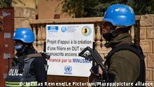 Two, armed MINUSMA peacekeepers in Timbuktu, Mali 