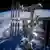 A view of the Earth and a spaceship. ISS is orbiting the Earth