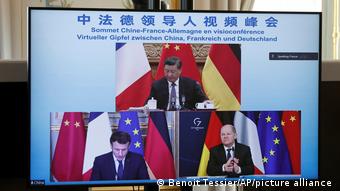 3月8日 习近平与德国总理、法国总统会谈