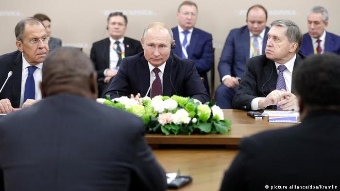 Vladimir Poutine lors du sommet Afrique-Russie à Sotchi en 2019