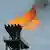 Gas flaring from oil platform