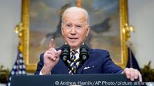 USA Präsident Joe Biden kündigt Einfuhrverbot für russisches Öl an