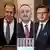 Le ministre des Affaires étrangères russe Sergueï Lavrov et ses homologues de la Turquie Mevlut Cavusoglu et Ukrainien Dmytro Kuleba.