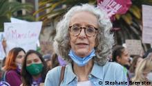 Marta Lamas - mexikanische Feministin bei Demo für Frauenrechte in Mexico