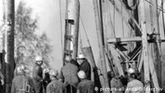 Die Dahlbusch-Bombe 1963 bei ihrem Einsatz in Lengede (Foto: Bildarchiv)