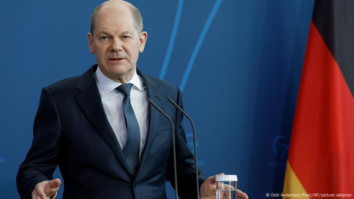 Berlin Bundeskanzler Olaf Scholz Pressekonferenz