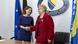 Annalena Baerbock and Bisera Turkovic shaking hands Annalena Baerbock and Bisera Turkovic shaking hands