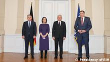 German Foreign Minister Annalena Baerbock with members of the BiH Presidency – source Presidency of BiH
