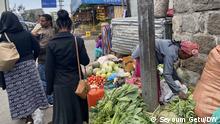 Market in Addis Ababa- Cost of living getting high in Ethiopia.
Customers and merchants’ reaction on the recent cost of living.
