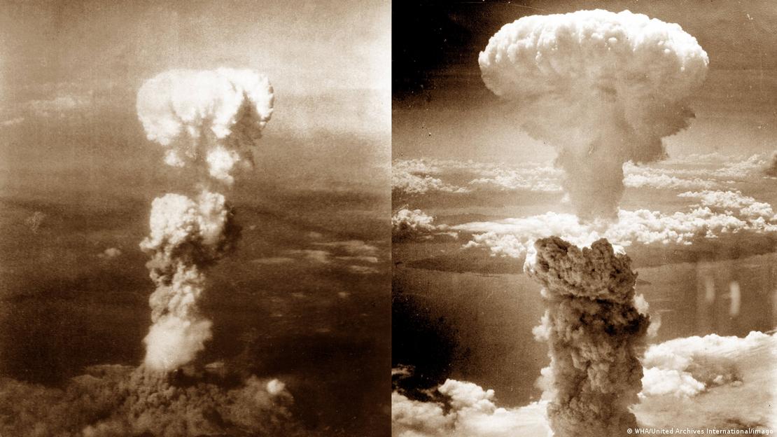 Bombas atómicas sobre Hiroshima y Nagasaki, lanzadas por EE. UU. el 15 de agosto de 1945. Japón declaró su rendición y así finalizó la II Guerra Mundial. Bombas atómicas sobre Hiroshima y Nagasaki, lanzadas por EE. UU. el 15 de agosto de 1945. Japón declaró su rendición y así finalizó la II Guerra Mundial.