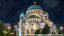 Church of Saint Sava is a Serbian Orthodox church in Belgrade, Serbia. Evening