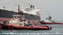 TEHRAN, IRAN - MARCH 12: A general view of the Port of Kharg Island Oil Terminal, 25 km from the Iranian coast in the Persian Gulf and 483 km northwest of the Strait of Hormuz, in Iran on March 12, 2017. Kharg Island Oil Terminal brings Iranian oil to the world market. The oil terminal is the world's largest open oil terminal, with 95% of Iran's crude oil exports coming through it. Fatemeh Bahrami / Anadolu Agency