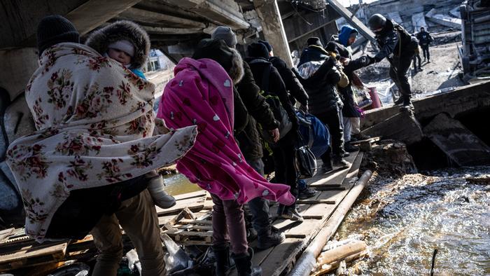 Ukraine Irpin Brücke Zivilisten Flucht 