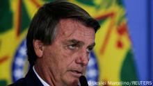 Brazil's President Jair Bolsonaro speaks during a ceremony of the National Fertilizer Plan, at the Planalto Palace in Brasilia, Brazil, March 11, 2022. REUTERS/Ueslei Marcelino